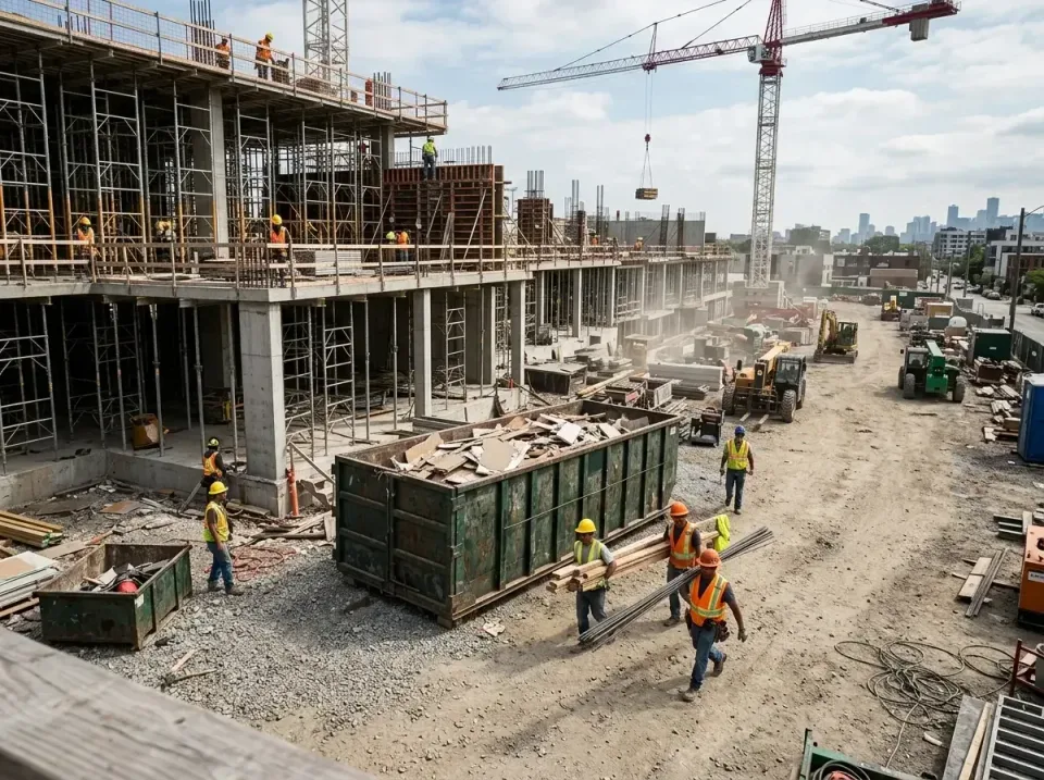 commercial-construction-site-w-002 — frequently asked questions, Low Cost Construction Dumpster Rental in North Oaks, MN